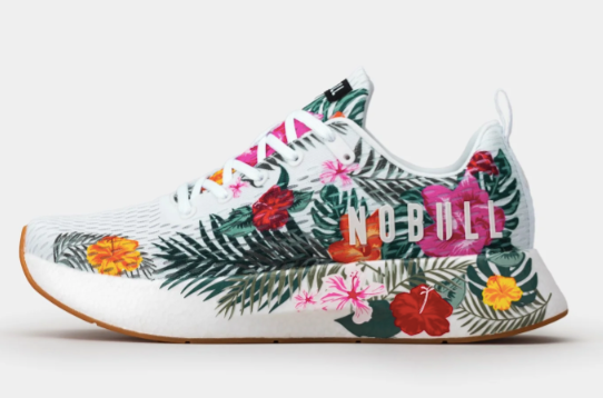 NOBULL MUJER RUNNER + FLORAL TROPICAL WHITE