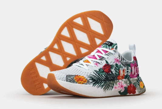 NOBULL MUJER RUNNER + FLORAL TROPICAL WHITE