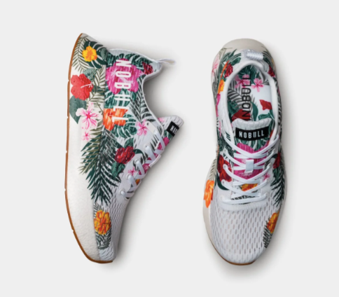 NOBULL MUJER RUNNER + FLORAL TROPICAL WHITE