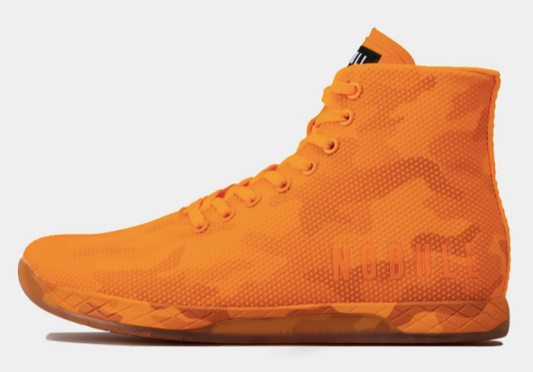 NOBULL MUJER TRAINER NEON ORANGE CAMO HIGH TOP