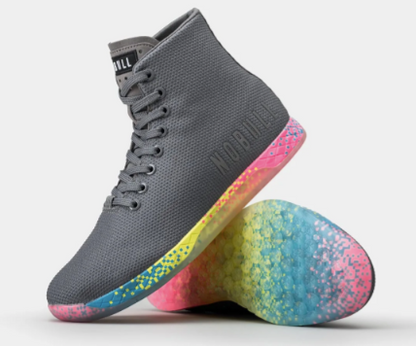 NOBULL HOMBRE TRAINER DARK GREY NEON GLITCH HIGH TOP