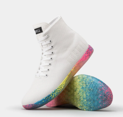 NOBULL HOMBRE TRAINER WHITE NEON GLITCH HIGH TOP