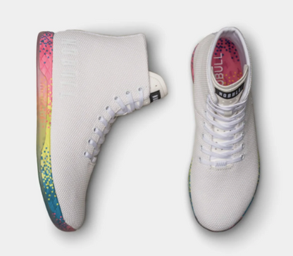 NOBULL HOMBRE TRAINER WHITE NEON GLITCH HIGH TOP